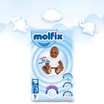 Molfix Size 3 6-9Kg ( 9pcs ) 10 Packs /Bale