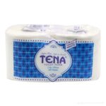 Tena Twin Roll White Toilet Paper – 2-Pack (Unwrapped), Bale of 40