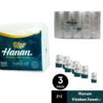 Combo 2 – Hanan Wrapped Tissue 40 pcs, 3 in 1 Kitchen Towel & 1 Serviette