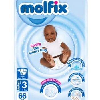 Molfix Diapers Jumbo Size 3 Medium (6.1-9kg) 66’s - 3 Packs / Bale