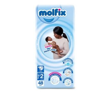 Molfix Newborn Baby Diapers 3D 3Kg-6Kgs small size 2 48pcs- 3Pcs / Bale