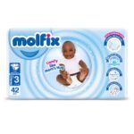 Molfix Diapers Size 3 6-9kg 42Pcs. 3Packs / Bale